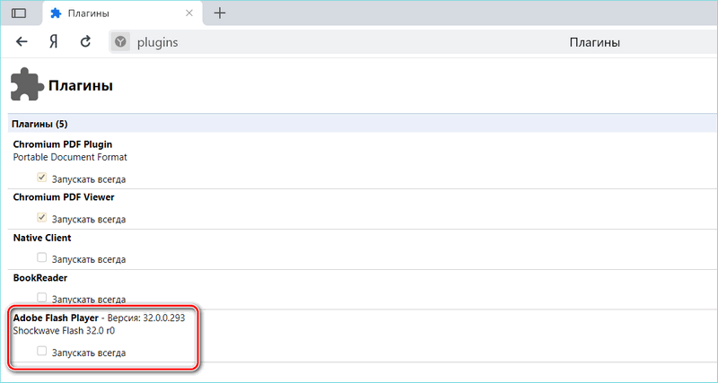 Активация плагина в Яндекс Браузер Активация плагина в Яндекс Браузер