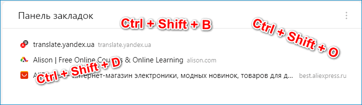 Горячие вкладки для работы с закладками в браузере Яндекс