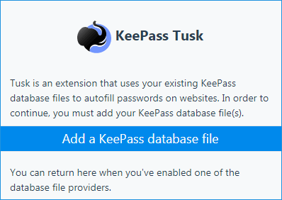 Интерфейс KeePass Tusk