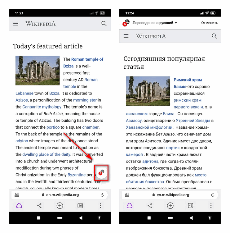 Перевод текста на русский язык