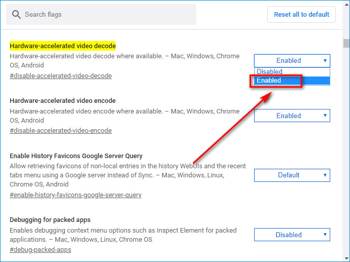 Включение ускорения для видео в Яндекс Браузере