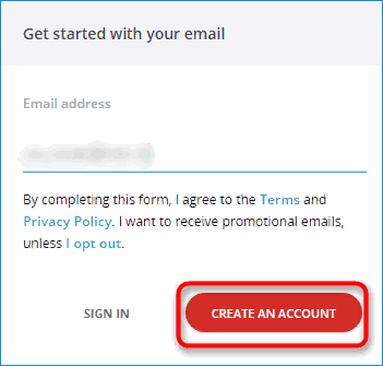 Ввод электронной почты для аккаунта LastPass Ввод электронной почты для аккаунта LastPass