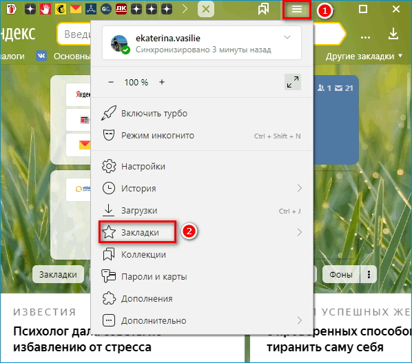 Закладки в Яндекс Браузере